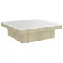 Tavolino da Salotto Bianco Rovere Sonoma 90x90x28 cm Truciolato