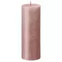 Bolsius Candele Pilastro Rustiche Shimmer 4 pz 190x68 mm Rosa