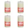 Bolsius Candele Rustiche a Colonna Shine 4 pz 130x68 mm Perla Delicato