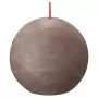 Bolsius Candele Rustiche a Sfera Shine 6 pz 76x71 mm Tortora Rustico