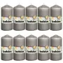 Bolsius Candele Moccoli 10 pz 120x58 mm Grigio Caldo