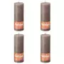 Bolsius Candele Rustiche a Colonna Shine 4 pz 190x68mm Tortora Rustico