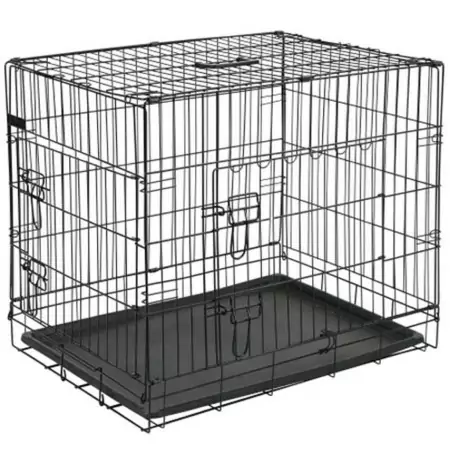 @Pet Gabbia per Cani in Metallo 50,8x30,5x35,5 cm Nera 15006