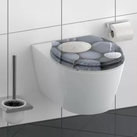 SCHÜTTE Tavoletta WC con Chiusura Ammortizzata GREY STONE