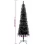 Albero di Natale Sottile Nero 210 cm