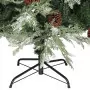 Albero di Natale con LED e Pigne Verde e Bianco 120 cm PVC e PE