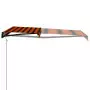 Tenda da Sole Retrattile Sensore LED 400x300cm Arancio Marrone