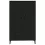 Credenza Nera 70x31x115 cm in Legno Multistrato