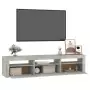 Mobile Porta TV con Luci LED Grigio Cemento 180x35x40 cm