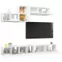 Set Mobile TV 6 pz Bianco in Truciolato