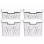 Curver Set Contenitori con Coperchio Infinity 4 pz 11L+17L Bianco