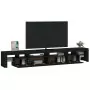 Mobile Porta TV con Luci LED Nero 260x36,5x40 cm