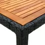 Set Mobili da Giardino 9 pz con Cuscini in Polyrattan Nero