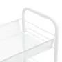 Carrello da Cucina con 4 Ripiani Bianco 46x26x64 cm in Ferro