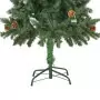 Albero di Natale Artificiale Pigne e Brillantini Bianchi 150 cm