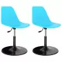 324193  Swivel Dining Chairs 2 pcs Blue PP