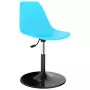 324193  Swivel Dining Chairs 2 pcs Blue PP