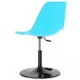 324193  Swivel Dining Chairs 2 pcs Blue PP