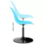 324193  Swivel Dining Chairs 2 pcs Blue PP