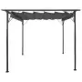 Pergola con Tetto Retrattile Antracite 3x3m in Acciaio 180 g/m²