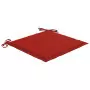 Cuscini per Sedie da Giardino 6 pz Rosso 40x40x3 cm in Tessuto