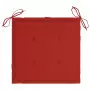 Cuscini per Sedie da Giardino 6 pz Rosso 40x40x3 cm in Tessuto