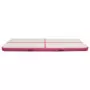 Tappetino Ginnastica Gonfiabile con Pompa 300x100x20cm PVC Rosa