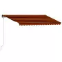 Tenda da Sole Retrattile Sensore LED 450x300 cm Arancio Marrone