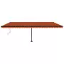 Tenda da Sole Autoportante Automatica 600x350cm Arancio Marrone