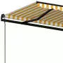 Tenda da Sole Retrattile Automatica 600x350 cm Gialla e Bianca