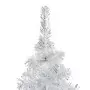 Set Albero Natale Artificiale LED e Palline Argento 210cm PET