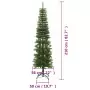 Albero di Natale Artificiale Sottile con Base 210 cm PE