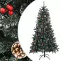 Albero di Natale Artificiale con Base Verde 180 cm PVC