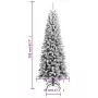 Albero di Natale Artificiale con Neve Floccata 210 cm PVC e PE