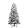 Albero di Natale Artificiale con Neve Floccata 120 cm PVC e PE