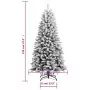 Albero di Natale Artificiale con Neve Floccata 120 cm PVC e PE