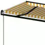 Tenda da Sole Retrattile Automatica 500x350 cm Gialla e Bianca