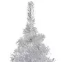 Albero di Natale Artificiale con Supporto Argento 210 cm PET