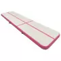 Tappetino Ginnastica Gonfiabile con Pompa 600x100x15cm PVC Rosa