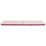 Tappetino Ginnastica Gonfiabile con Pompa 600x100x15cm PVC Rosa