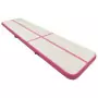 Tappetino Ginnastica Gonfiabile con Pompa 800x100x15cm PVC Rosa