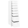 Schedario Mobile Bianco 28x41x109 cm in Metallo