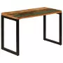 Tavolo da Pranzo 115x55x76 cm Legno Massello Recuperato Acciaio