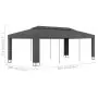 Gazebo con Tetto Doppio 3x6 m Antracite