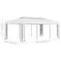 Gazebo con Tetto Doppio 3 x 6 m Bianco