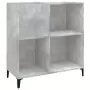 Mobile Porta Dischi Grigio Cemento 84,5x38x89 Legno Multistrato