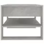 Tavolino Salotto Grigio Cemento 102x55x45 cm Legno Multistrato