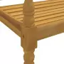 Panchina Batavia con Cuscino Motivo Grigio 150 cm Massello Teak