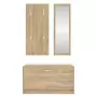 Set Scarpiere 3 in 1 rovere sonoma in Legno Multistrato