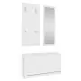 Set Scarpiere 3 in 1 Bianco in Legno Multistrato